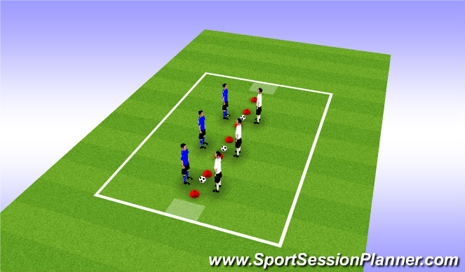 Football/Soccer Session Plan Drill (Colour): warm up