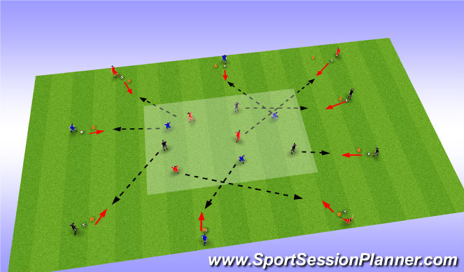 Football/Soccer Session Plan Drill (Colour): Warm Up