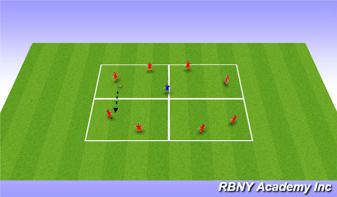 Football/Soccer Session Plan Drill (Colour): Warm Up Game