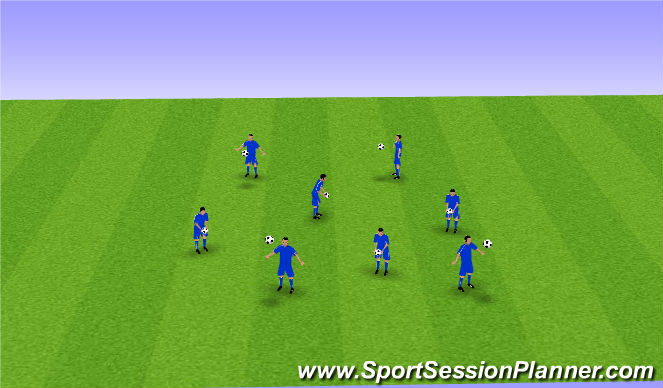 Football/Soccer Session Plan Drill (Colour): Juggling