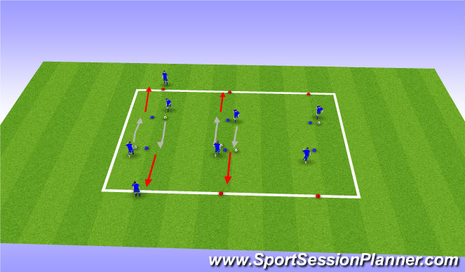 Football/Soccer Session Plan Drill (Colour): Warm Up