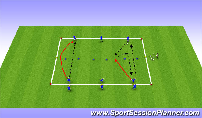 Football/Soccer Session Plan Drill (Colour): Technique