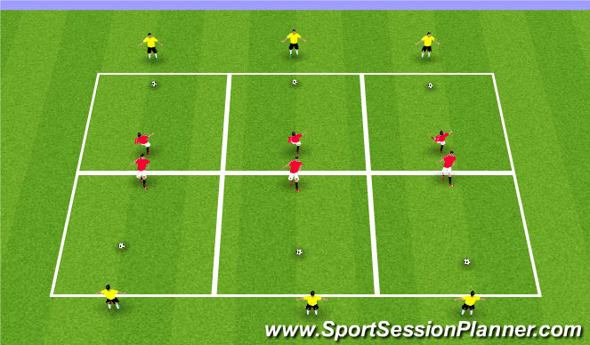 Football/Soccer Session Plan Drill (Colour): Core Activity 1