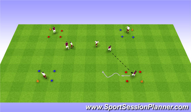 Football/Soccer Session Plan Drill (Colour): Conditoned Game