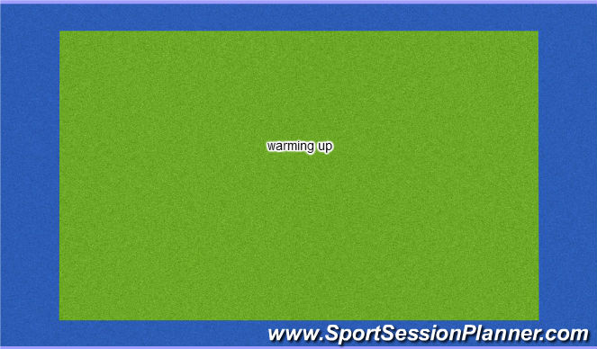 Hockey Session Plan Drill (Colour): Warming Up