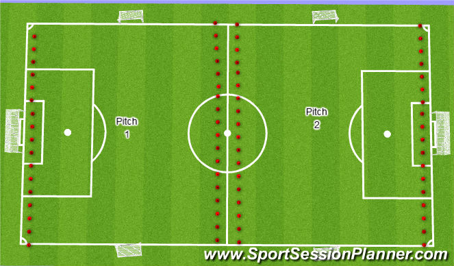 Football/Soccer Session Plan Drill (Colour): 12s: 9v9