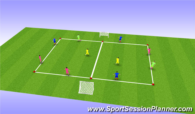 Football/Soccer Session Plan Drill (Colour): 6v2 rondo