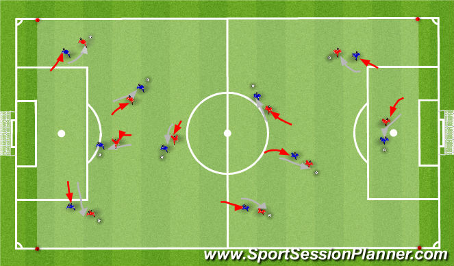 Football/Soccer Session Plan Drill (Colour): Warm up