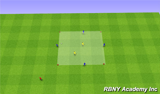 Football/Soccer Session Plan Drill (Colour): Intro - 4v2s