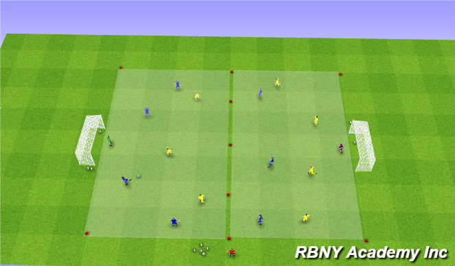 Football/Soccer Session Plan Drill (Colour): Condition - 8v8