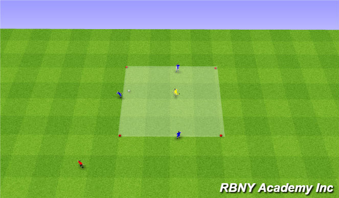 Football/Soccer Session Plan Drill (Colour): Intro - 3v1s