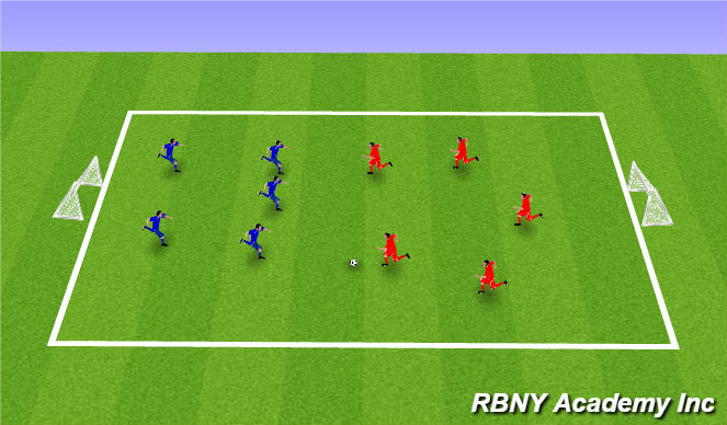 Football/Soccer Session Plan Drill (Colour): Conditioned Game