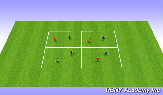 Football/Soccer Session Plan Drill (Colour): Warm up: Knee Tag