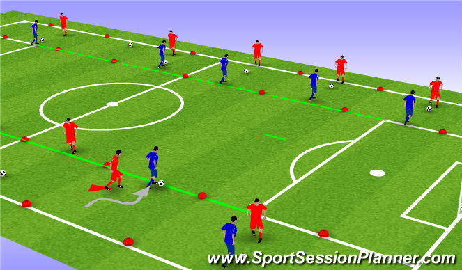 Football/Soccer Session Plan Drill (Colour): Activity
