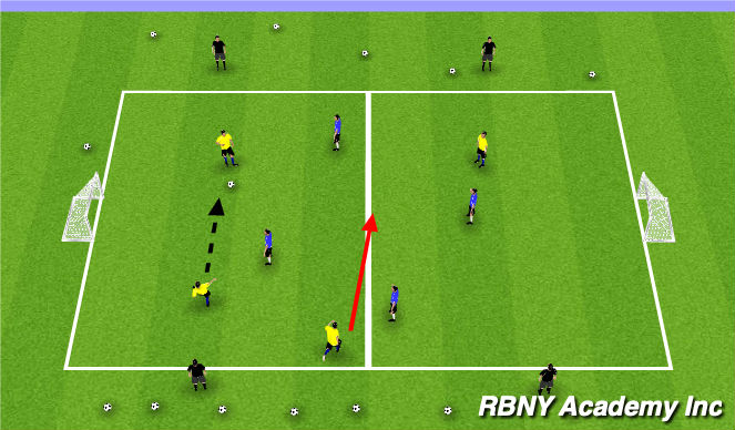 Football/Soccer Session Plan Drill (Colour): Condition game