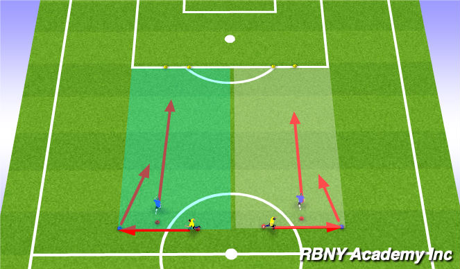Football/Soccer Session Plan Drill (Colour): Warm up