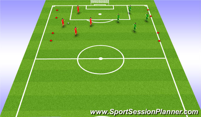 Football/Soccer Session Plan Drill (Colour): SSG2