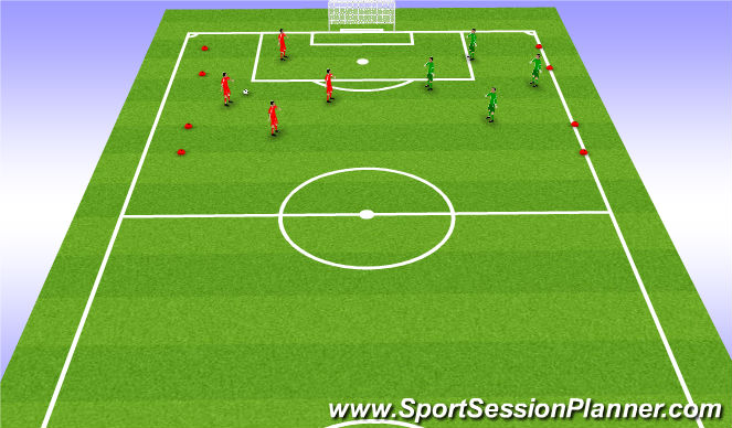 Football/Soccer Session Plan Drill (Colour): SSG2