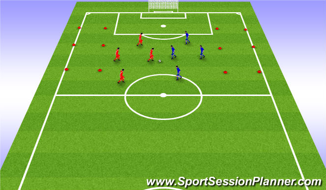 Football/Soccer Session Plan Drill (Colour): SSG1