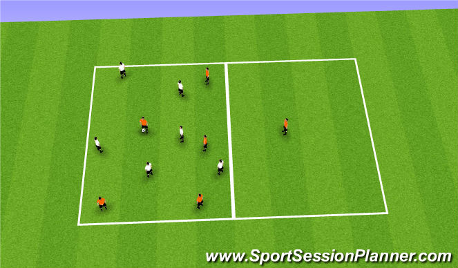 Football/Soccer Session Plan Drill (Colour): Possession game Hold up play