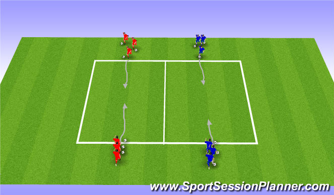 Football/Soccer Session Plan Drill (Colour): Warm up