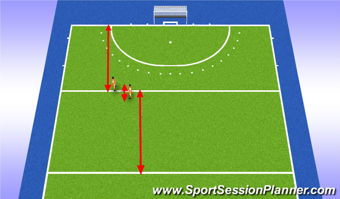Hockey Session Plan Drill (Colour): Warmup