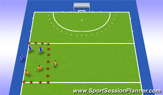 Hockey Session Plan Drill (Colour): Possesssion game
