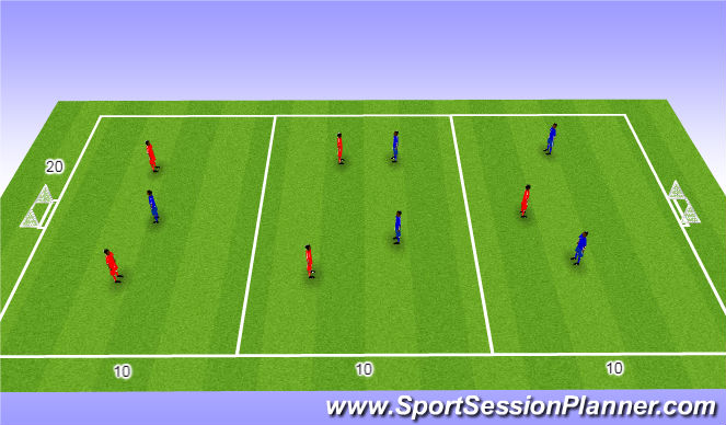 Football/Soccer Session Plan Drill (Colour): Tech/skill