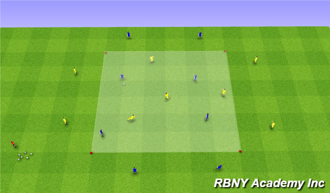Football/Soccer Session Plan Drill (Colour): Condition - 4v4+8