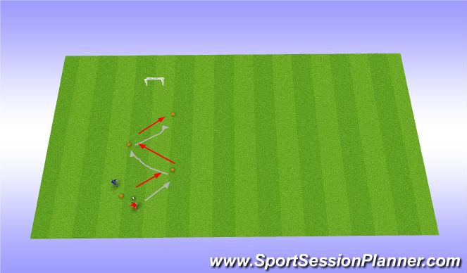 Football/Soccer Session Plan Drill (Colour): Defending - Diagnol running