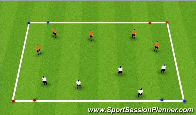 Football/Soccer Session Plan Drill (Colour): SSG