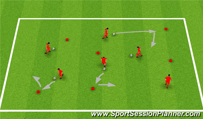 Football/Soccer Session Plan Drill (Colour): Arrival Activity