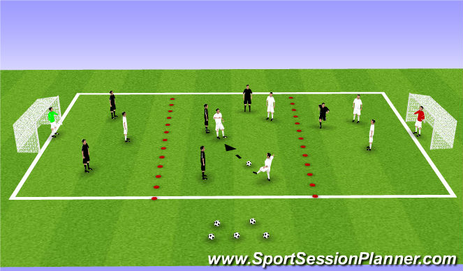 Football/Soccer Session Plan Drill (Colour): Global #1 - Small sided game