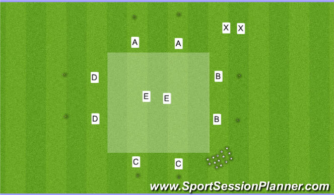 Football/Soccer Session Plan Drill (Colour): 8v2 Rondo