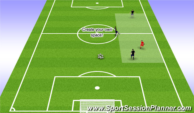 Football/Soccer Session Plan Drill (Colour): Create your own space
