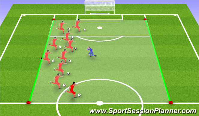 Football/Soccer Session Plan Drill (Colour): Warm-up:  Octopus