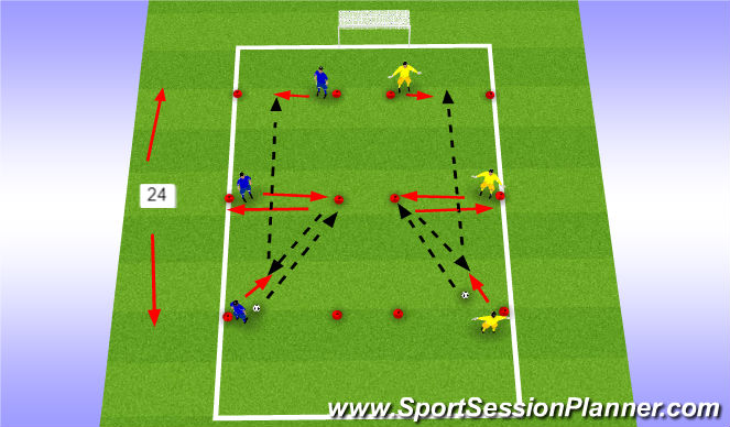Football/Soccer Session Plan Drill (Colour): Passing & Recieving 3