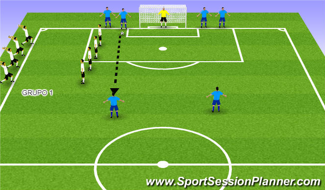 Football/Soccer Session Plan Drill (Colour): CONTROL ORIENTADO