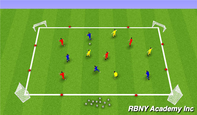 Football/Soccer Session Plan Drill (Colour): 8v4