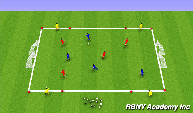 Football/Soccer Session Plan Drill (Colour): 4v4 tournament