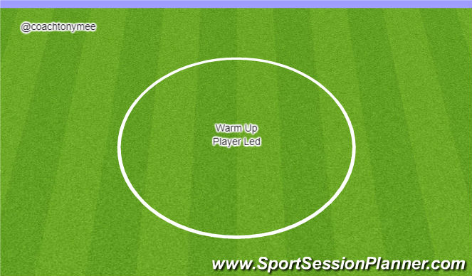 Football/Soccer Session Plan Drill (Colour): Warm Up