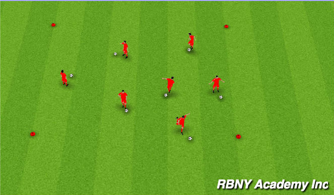 Football/Soccer Session Plan Drill (Colour): Juggling Warmp Up