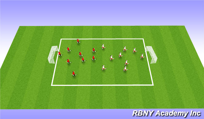 Football/Soccer Session Plan Drill (Colour): Scimmage