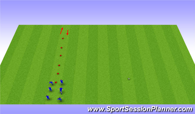 Football/Soccer Session Plan Drill (Colour): Warm up
