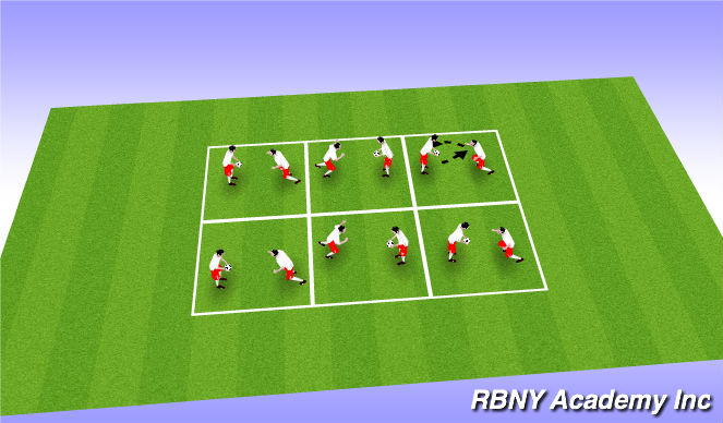 Football/Soccer Session Plan Drill (Colour): Warm-Up