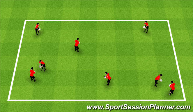 Football/Soccer Session Plan Drill (Colour): Activity 1
