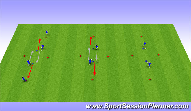 Football/Soccer Session Plan Drill (Colour): Warm Up