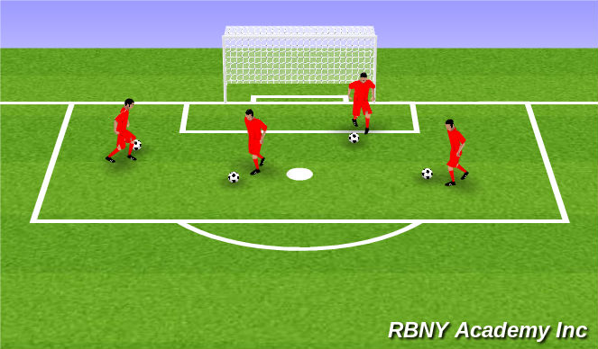 Football/Soccer Session Plan Drill (Colour): Warm up
