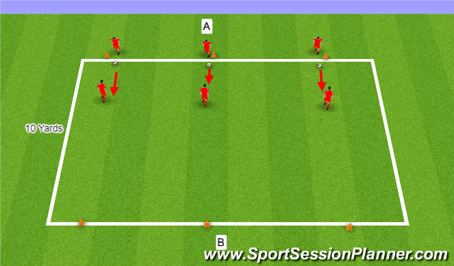 Football/Soccer Session Plan Drill (Colour): Warm-up