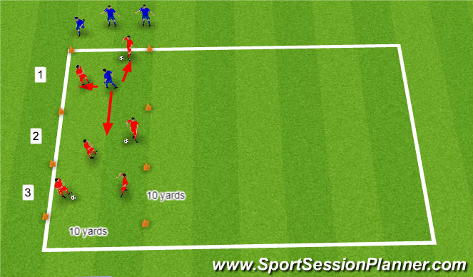 Football/Soccer Session Plan Drill (Colour): Warm-up